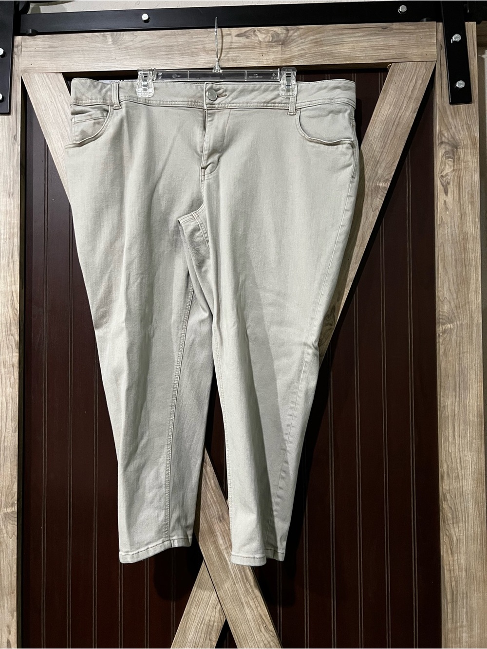 Lane Bryant Light Beige Skinny Jeans